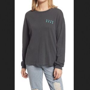 Billabong Grey Long‎ Sleeve Logo Tee Size Small